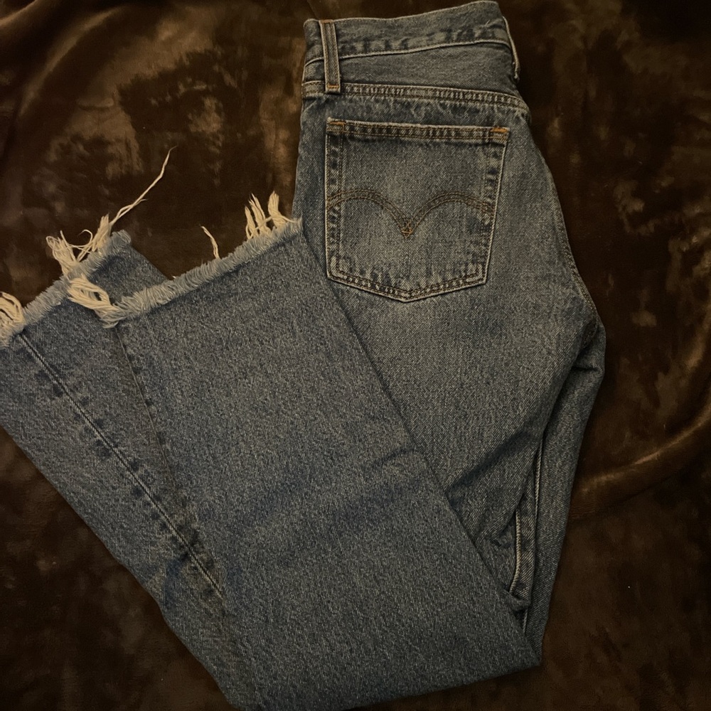 Levi's Blue Ankle Cropped Jeans